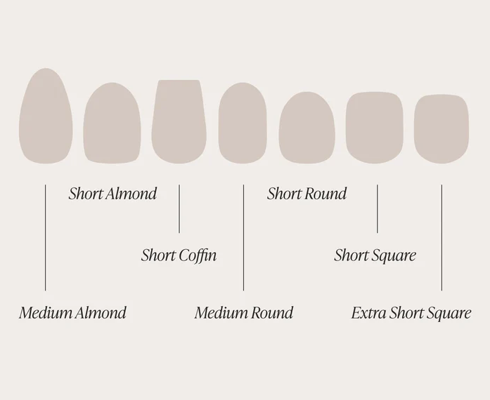 sizes of press on nails