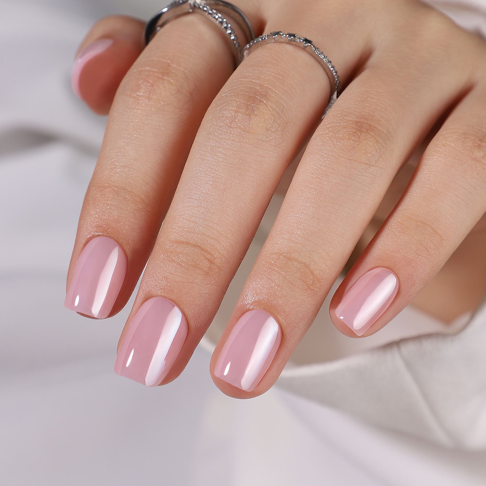 Rose — Pink Chrome Press On Nails Kit